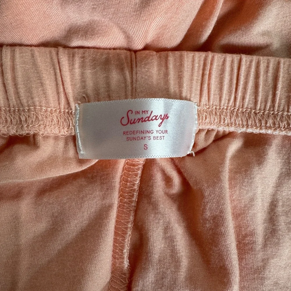 In My Sundays Peach Pink Women's Pajama Set - Soft Long Sleeve Top & Pants - Picture 7 of 7